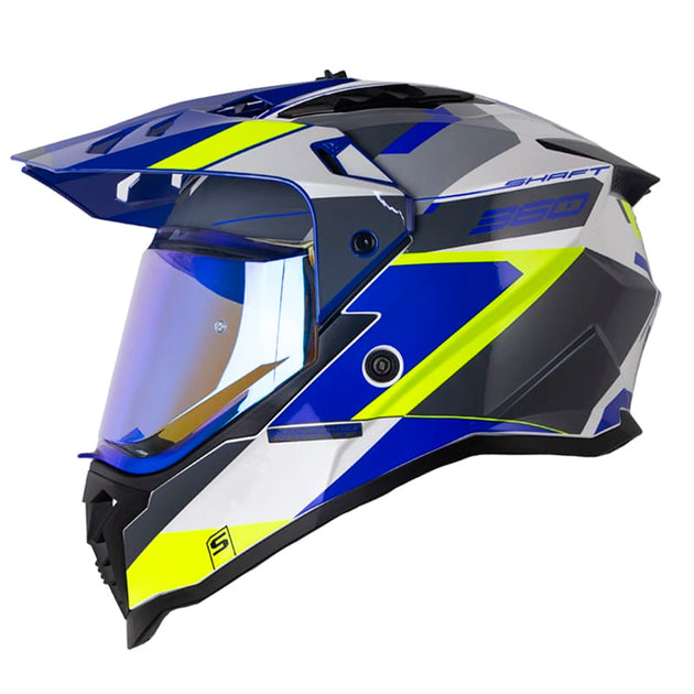 Casco moto shaft mx-360 misho bl.pr.b az multipropósito