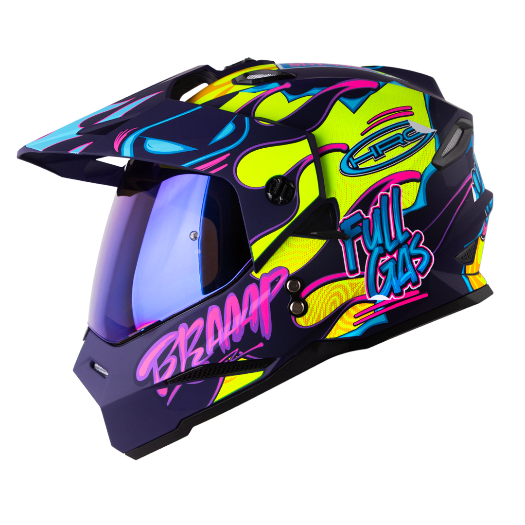 Casco moto hro mx-330dv stay wild am.n fc multiproposito