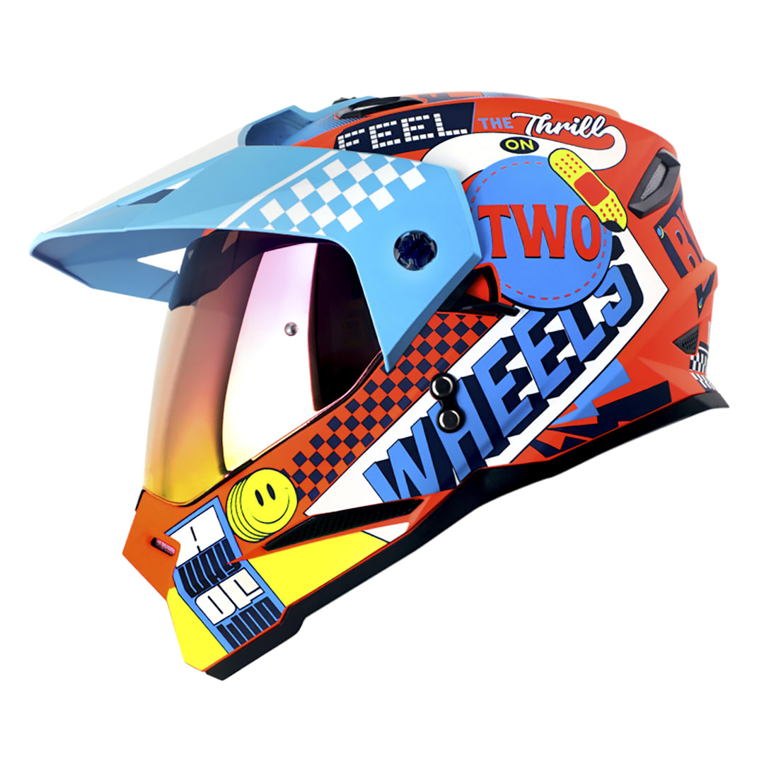 Casco moto hro mx-330dv bye bye nj.n az multipropósito