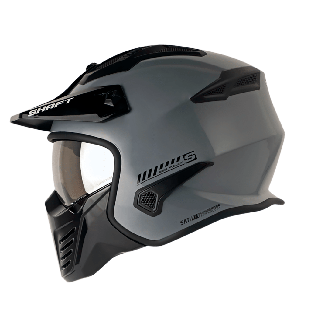 Casco moto shaft 225 pilot solid gr abierto