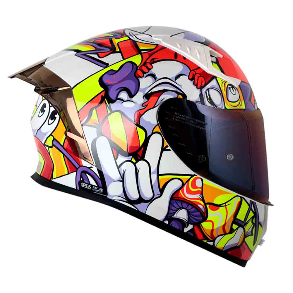 CASCO MOTO SHAFT 526SP EVO WEIRD BLANCO INTEGRAL