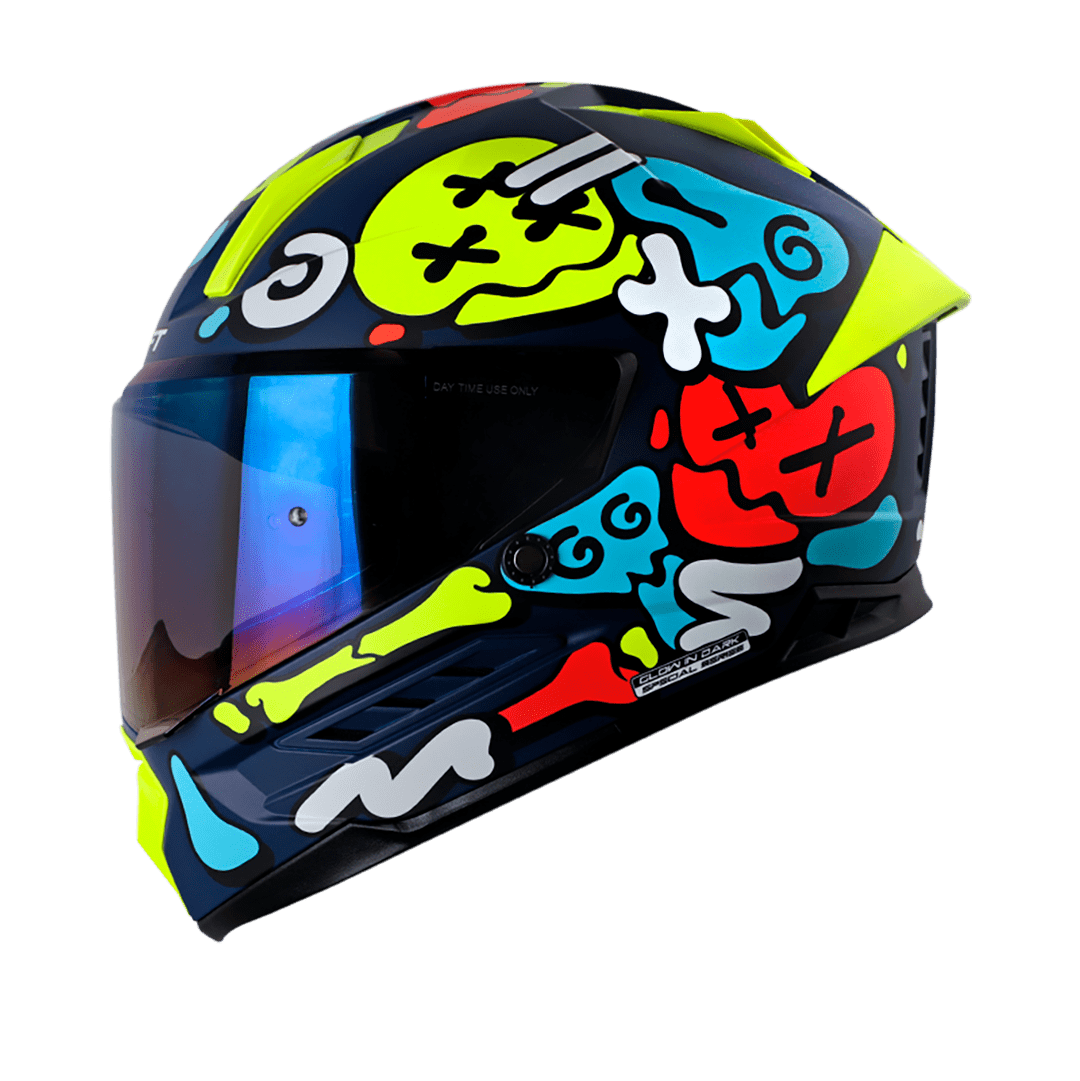 Casco moto shaft 595 glowing bones az.os integral (SV)