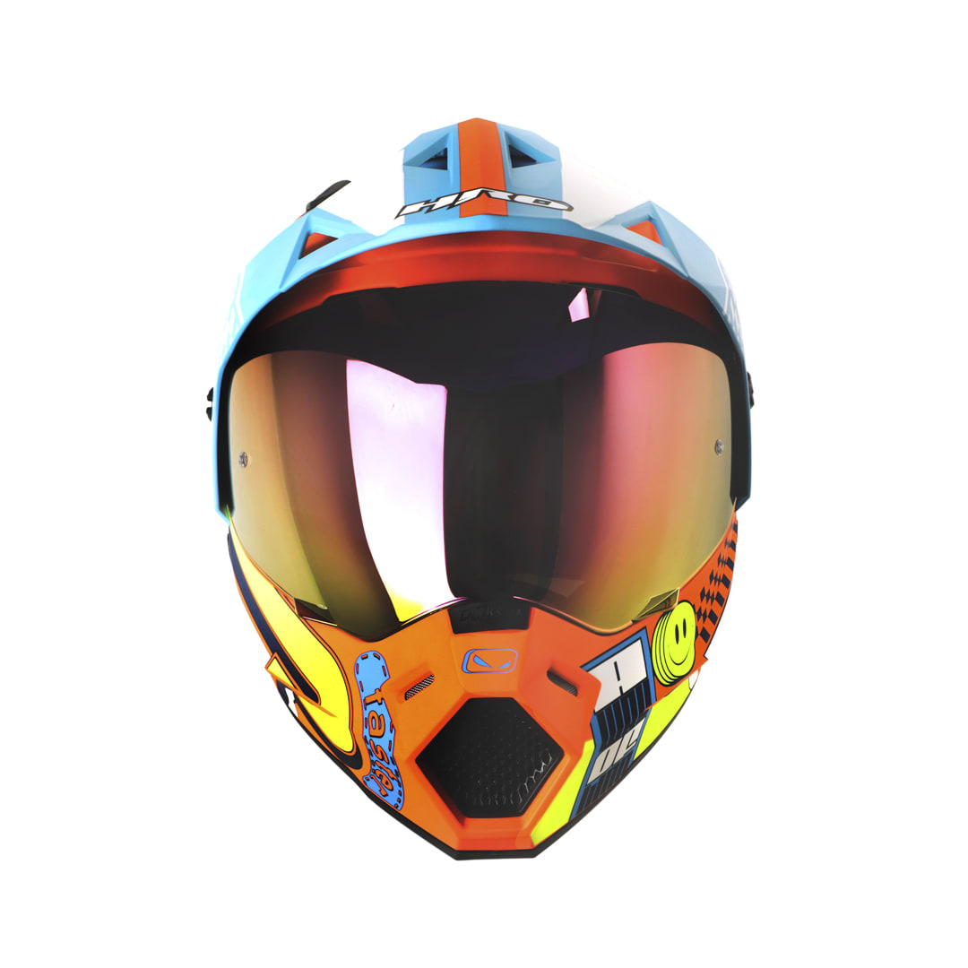Casco moto hro mx-330dv bye bye nj.n az multipropósito