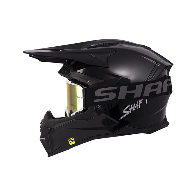 Casco moto shaft mx-60 solid n.b hg.sl enduro motocross antiparras de regalo