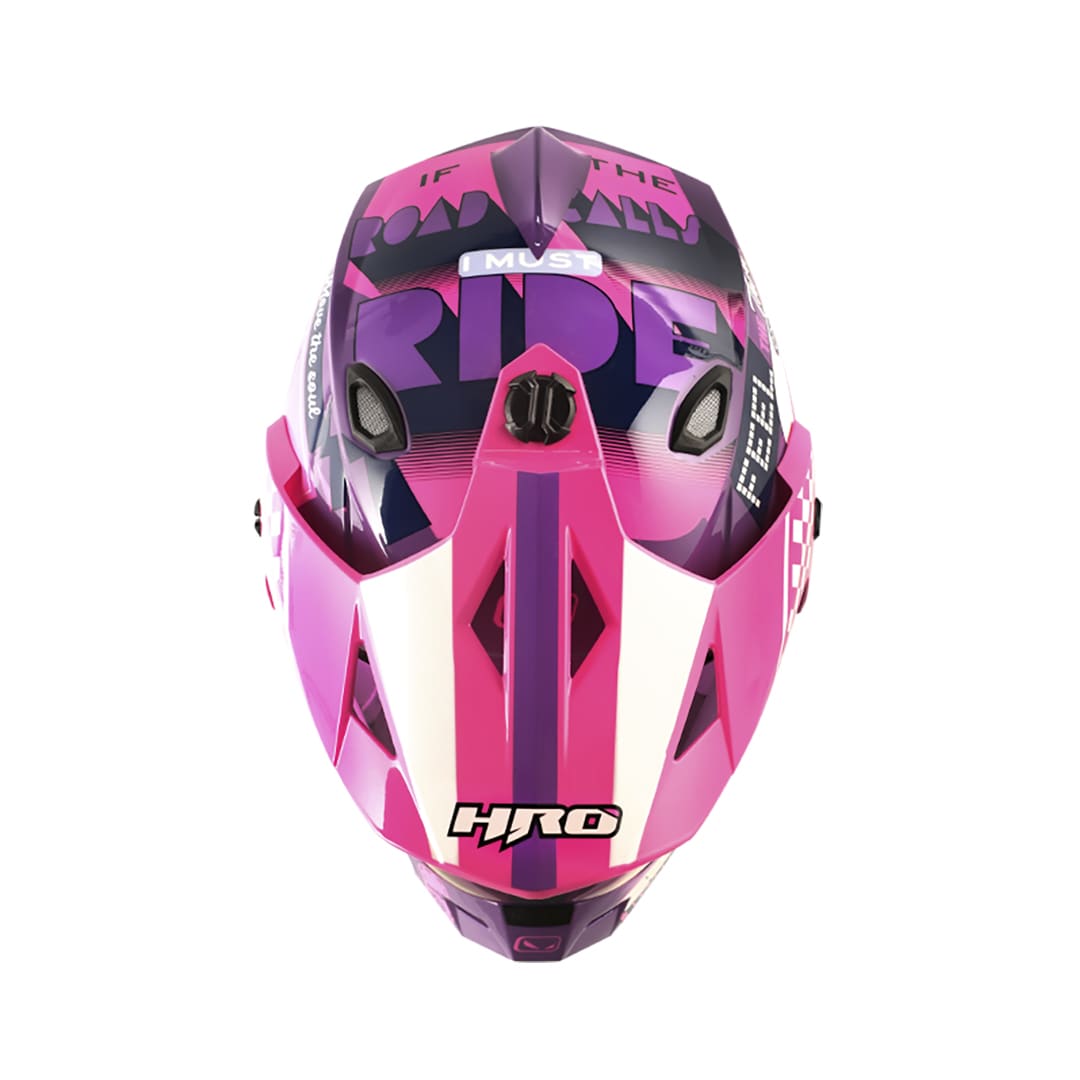 Casco moto hro mx-330dv bye bye mr fc multipropósito