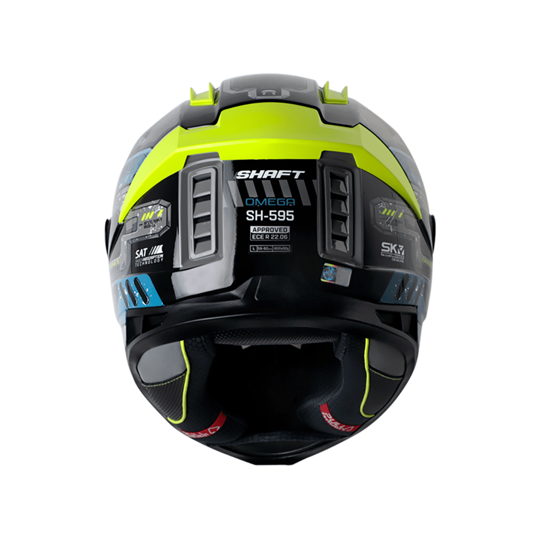 Casco moto shaft 595 omega gr az integral (SV)