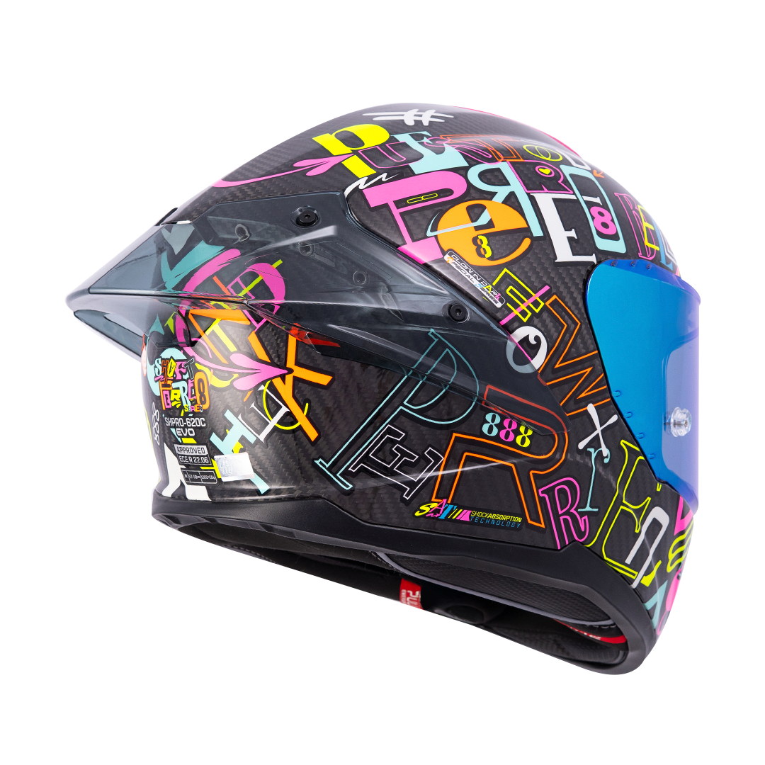 Casco moto Shaft pro 620c evo carbon 888 AGUDELO edición limitada (V/SV)