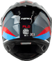 Casco Moto Hro 3440dv filo gr.os az Abatible Sun Visor Certificación Dot