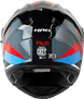 Casco Moto Hro 3440dv filo gr.os az Abatible Sun Visor Certificación Dot