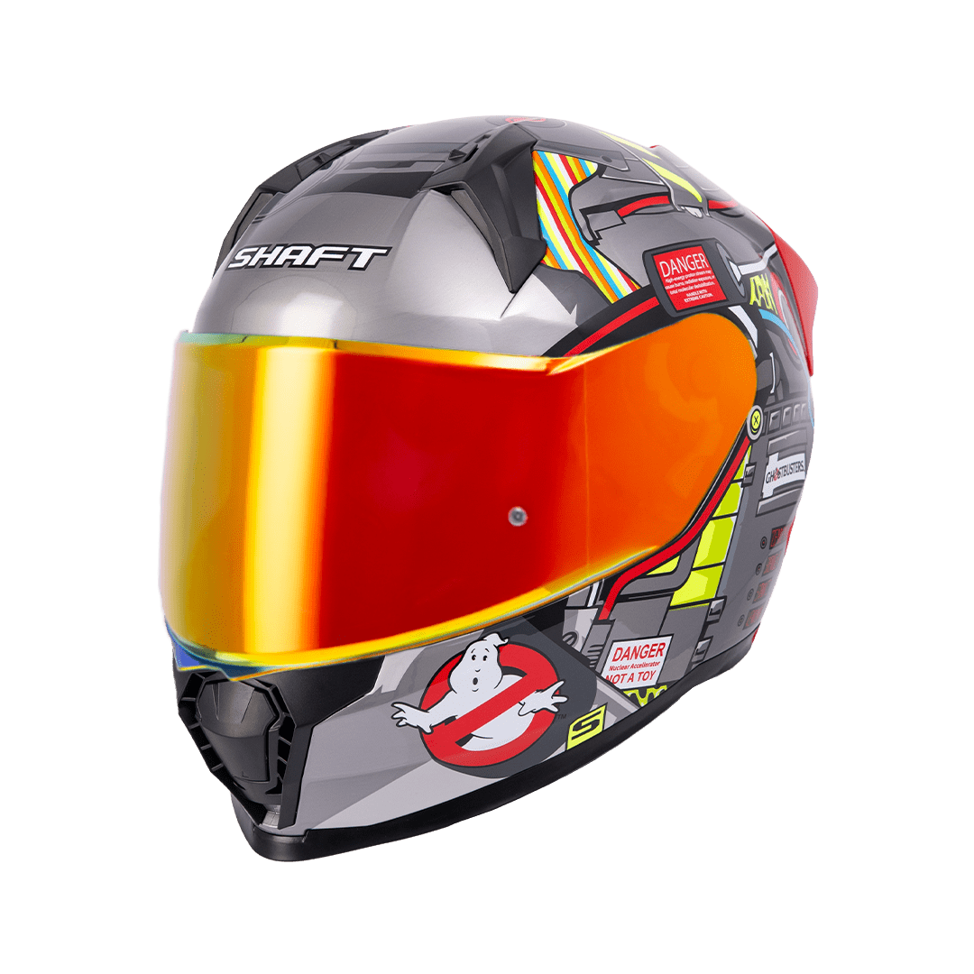 Casco moto shaft 560 evo proton pack gr.met rj edicion limitada caza fantasmas