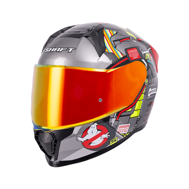 Casco moto shaft 560 evo proton pack gr.met rj edicion limitada caza fantasmas
