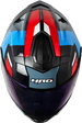 Casco Moto Hro 3440dv filo gr.os az Abatible Sun Visor Certificación Dot