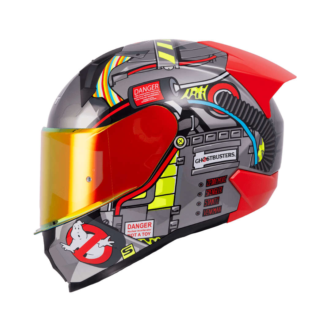 Casco moto shaft 560 evo proton pack gr.met rj edicion limitada caza fantasmas