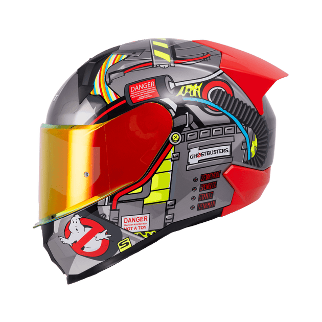 Casco moto shaft 560 evo proton pack gr.met rj edicion limitada caza fantasmas