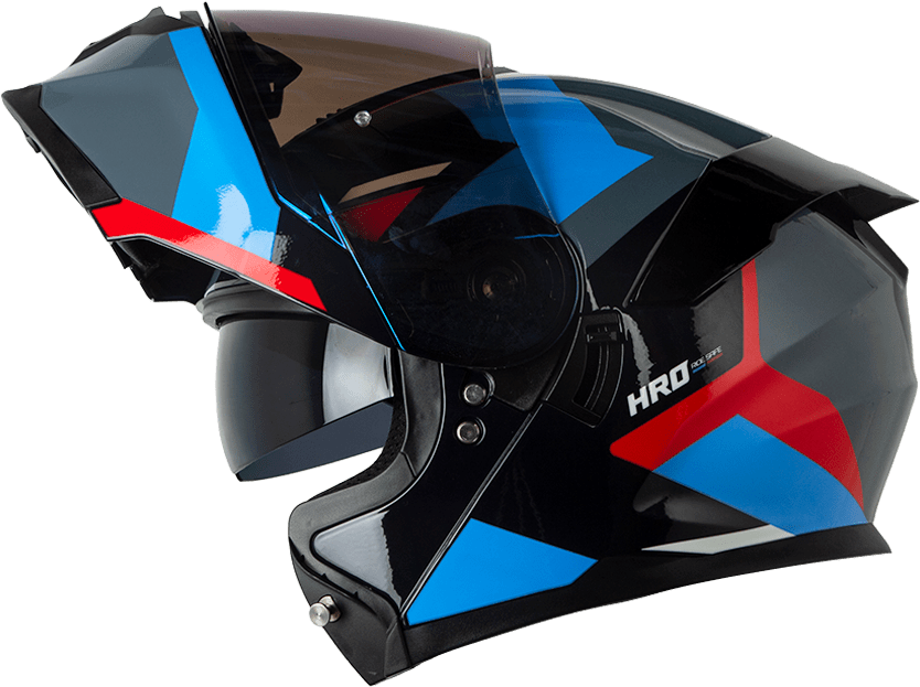 Casco Moto Hro 3440dv filo gr.os az Abatible Sun Visor Certificación Dot
