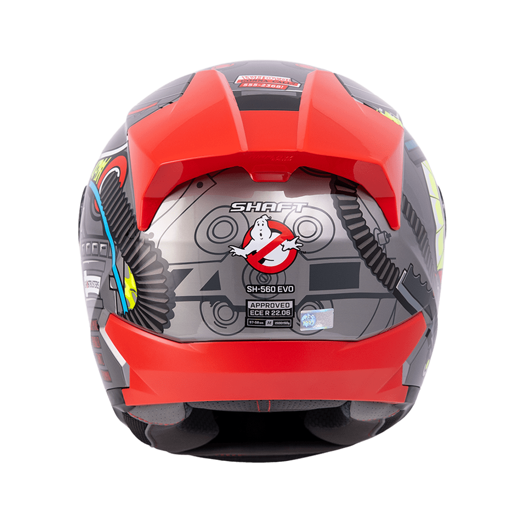 Casco moto shaft 560 evo proton pack gr.met rj edicion limitada caza fantasmas