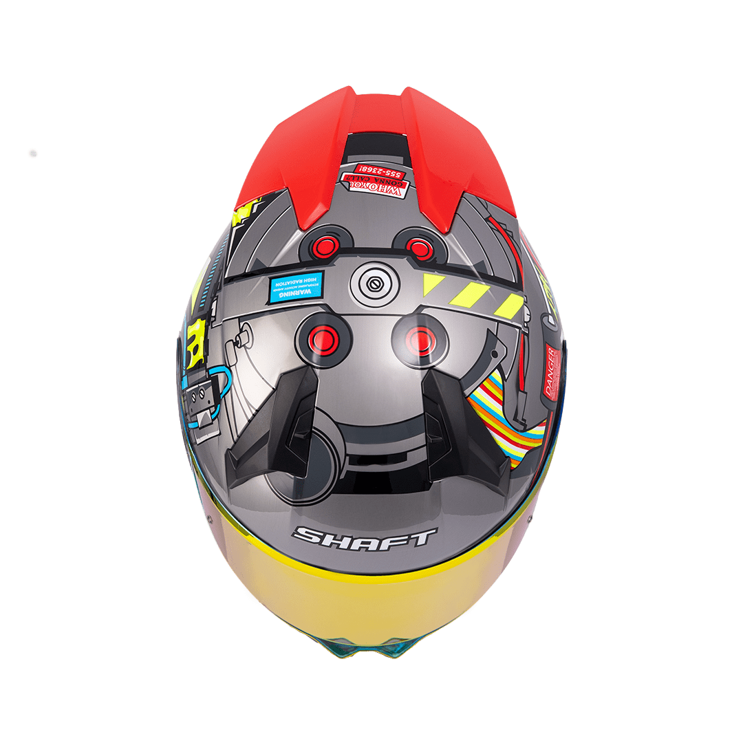 Casco moto shaft 560 evo proton pack gr.met rj edicion limitada caza fantasmas