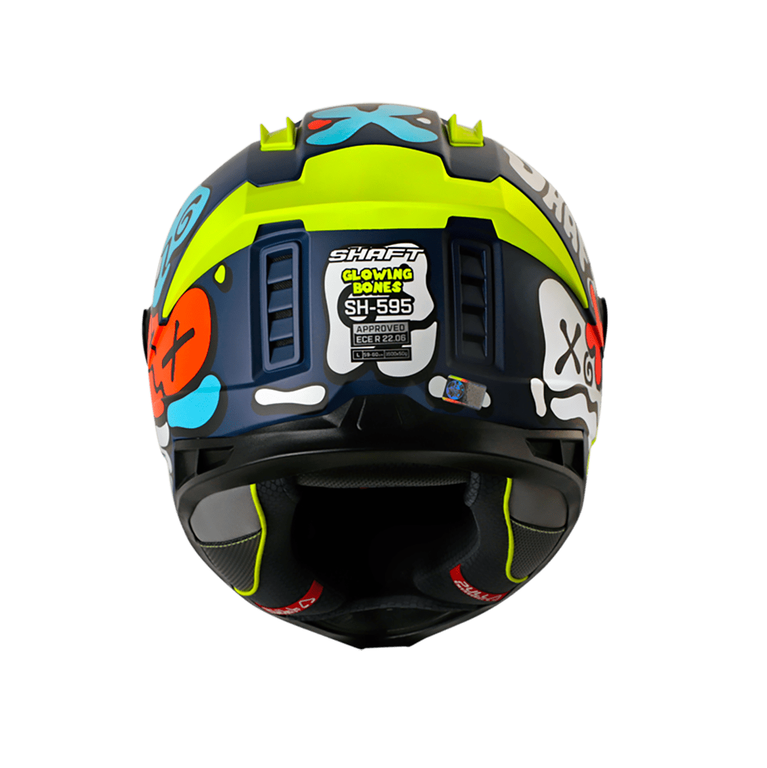 Casco moto shaft 595 glowing bones az.os integral (SV)