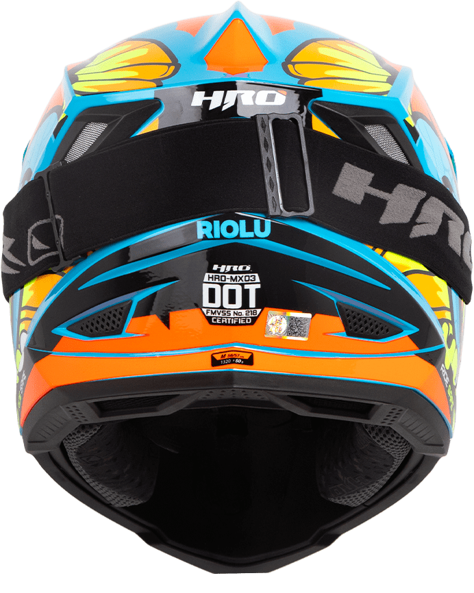 Casco moto hro MX03 riolu az enduro motocross offroad