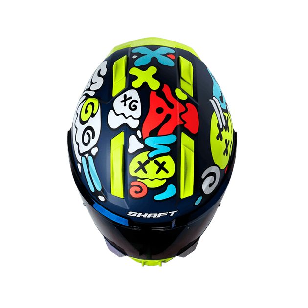 Casco moto shaft 595 glowing bones az.os integral (SV)