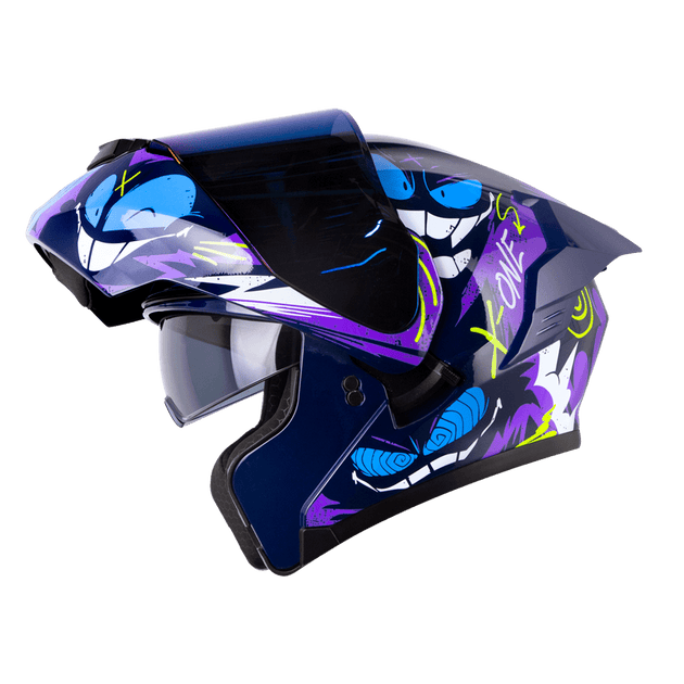 Casco moto xone 3000rs xmiley az.os az abatible sun visor