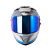 Casco moto shaft pro 606sp flame gr az integral con sun visor
