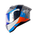 Casco moto shaft pro 606sp flame gr az integral con sun visor