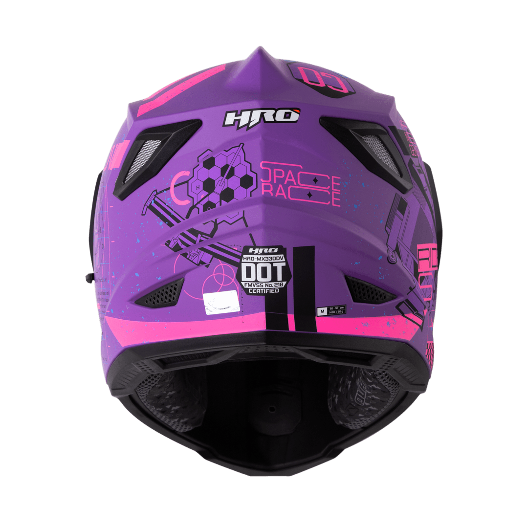 Casco moto hro mx-330dv space race mr fc multiproposito