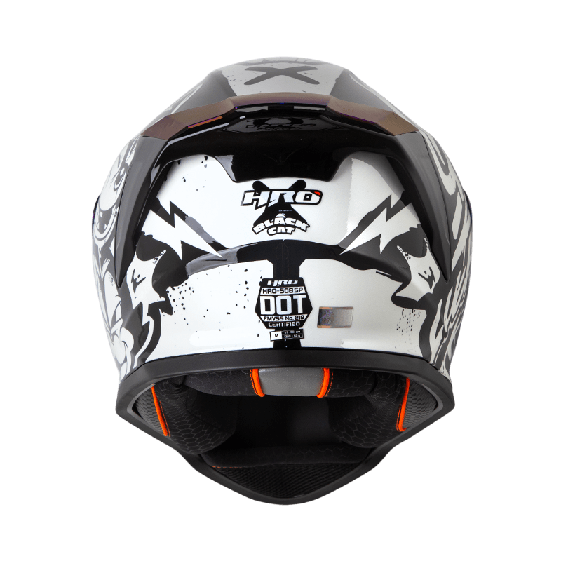Casco moto hro 506 black cat ng bl integral norma DOT