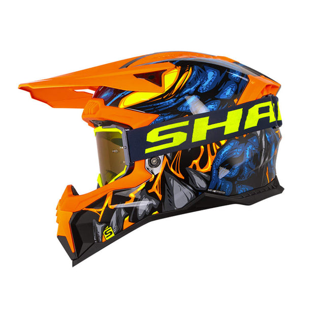 Casco moto shaft mx-60 sobek n.b az enduro motocross antiparras de regalo