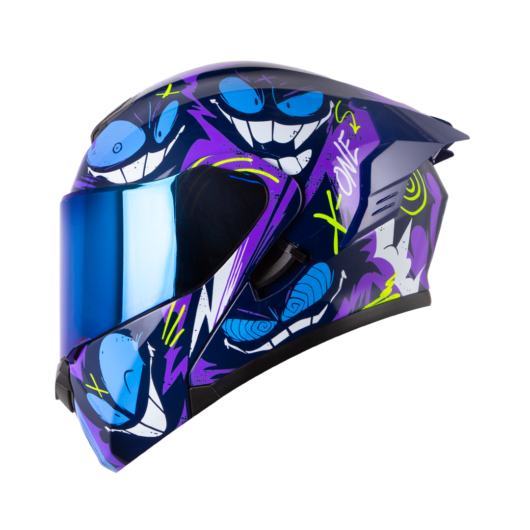 Casco moto xone 3000rs xmiley az.os az abatible sun visor