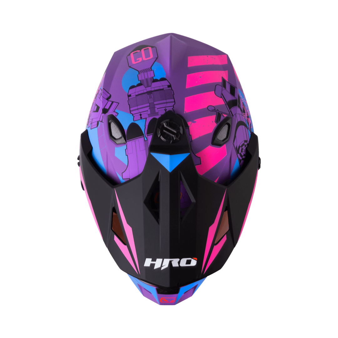 Casco moto hro mx-330dv space race mr fc multiproposito