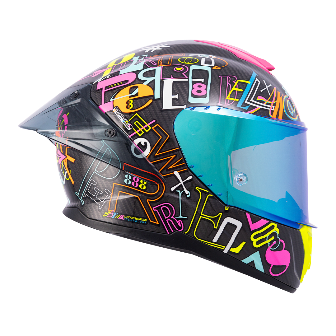 Casco moto Shaft pro 620c evo carbon 888 AGUDELO edición limitada (V/SV)