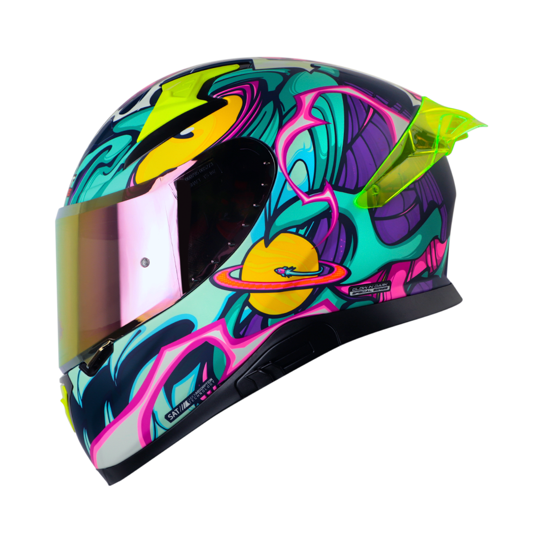 Casco moto shaft pro 612dv the abisal az mr integral con sun visor (V/SV)
