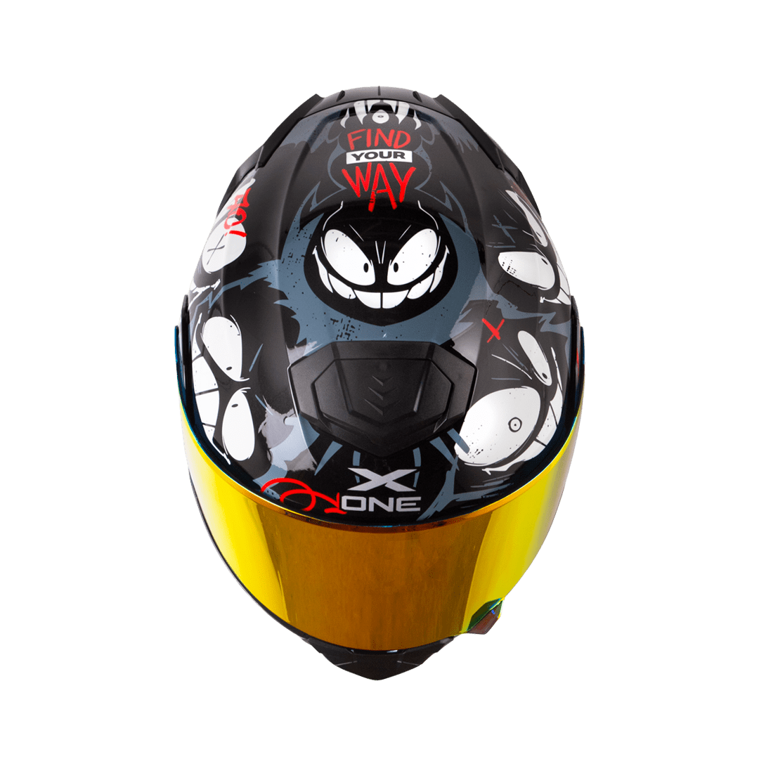 Casco moto xone 3000rs xmiley ng gr.cl abatible sun visor