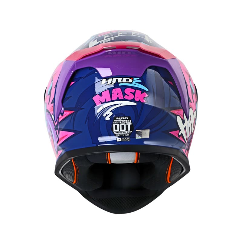 Casco moto hro 506 mask az.os fc integral norma dot