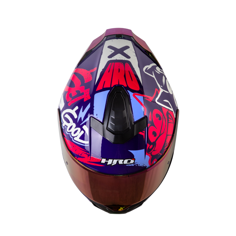 Casco moto hro 506 black cat mr integral norma DOT
