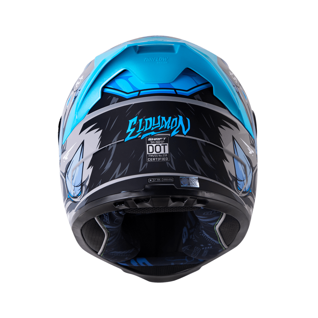 casco moto shaft 502sp eldymon gr az integral normal dot acreditado (V/SV)