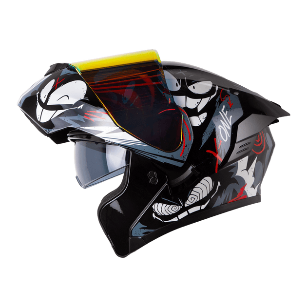 Casco moto xone 3000rs xmiley ng gr.cl abatible sun visor