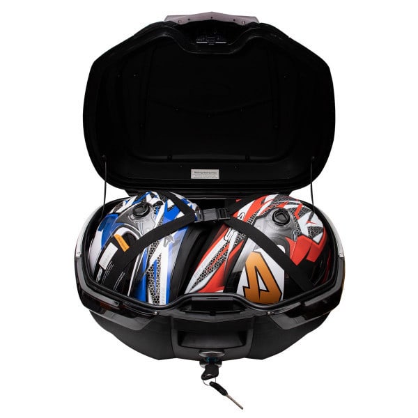 Maleta moto top case 4rs e68 carbon 48 litros con luz led