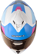 Casco moto shaft sh-598 gtr take down bl.pr rs integral sun visor