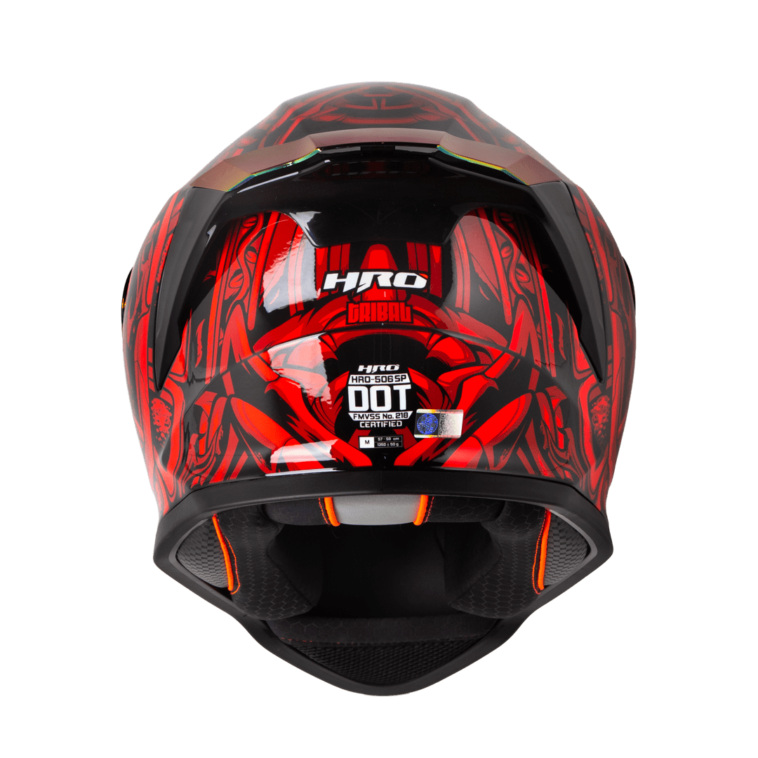 Casco moto hro 506 tribal ng rj integral norma DOT
