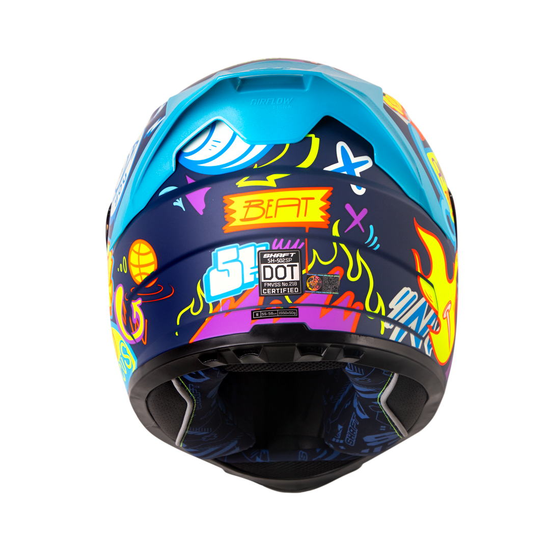 casco moto shaft 502sp beat az am integral normal dot acreditado (V/SV)