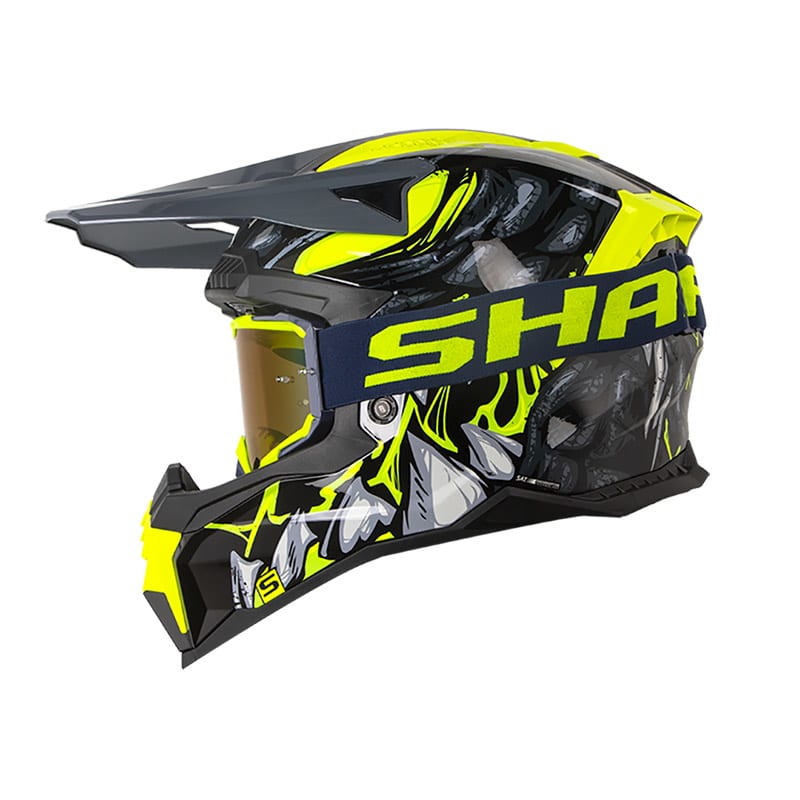 Casco moto shaft mx-60 sobek n.b am.n enduro motocross antiparras de regalo
