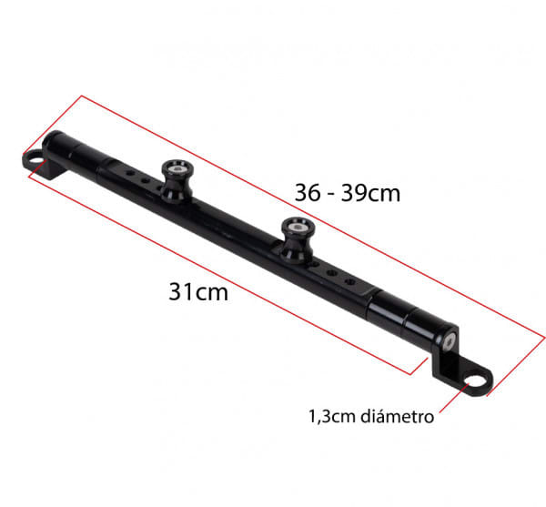 Barra Central Para Volante Moto Metal Cnc Ajustable