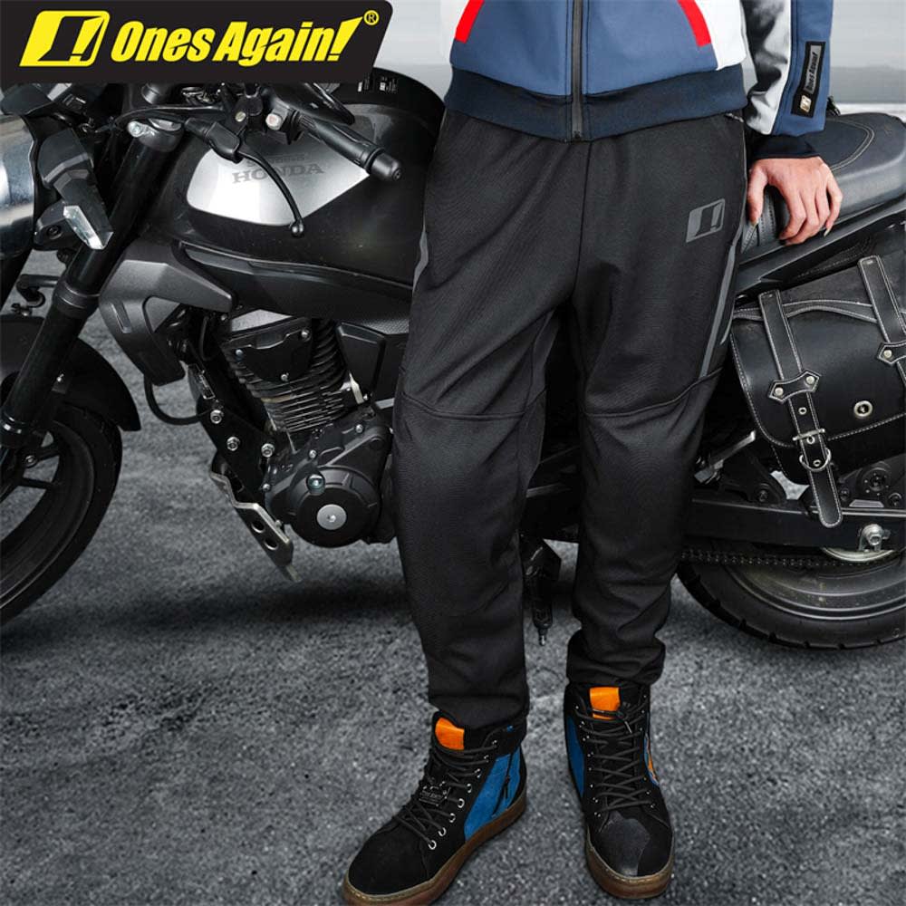 Pantalon moto ones again sp03 negro con protecciones