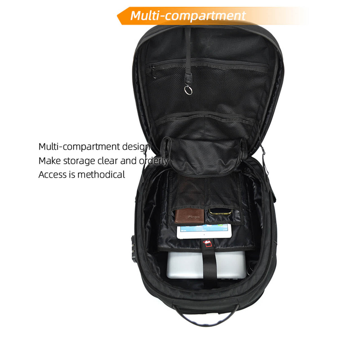 Mochila para moto motocentric rigida expandible de 29 a 45 litros mc-0123