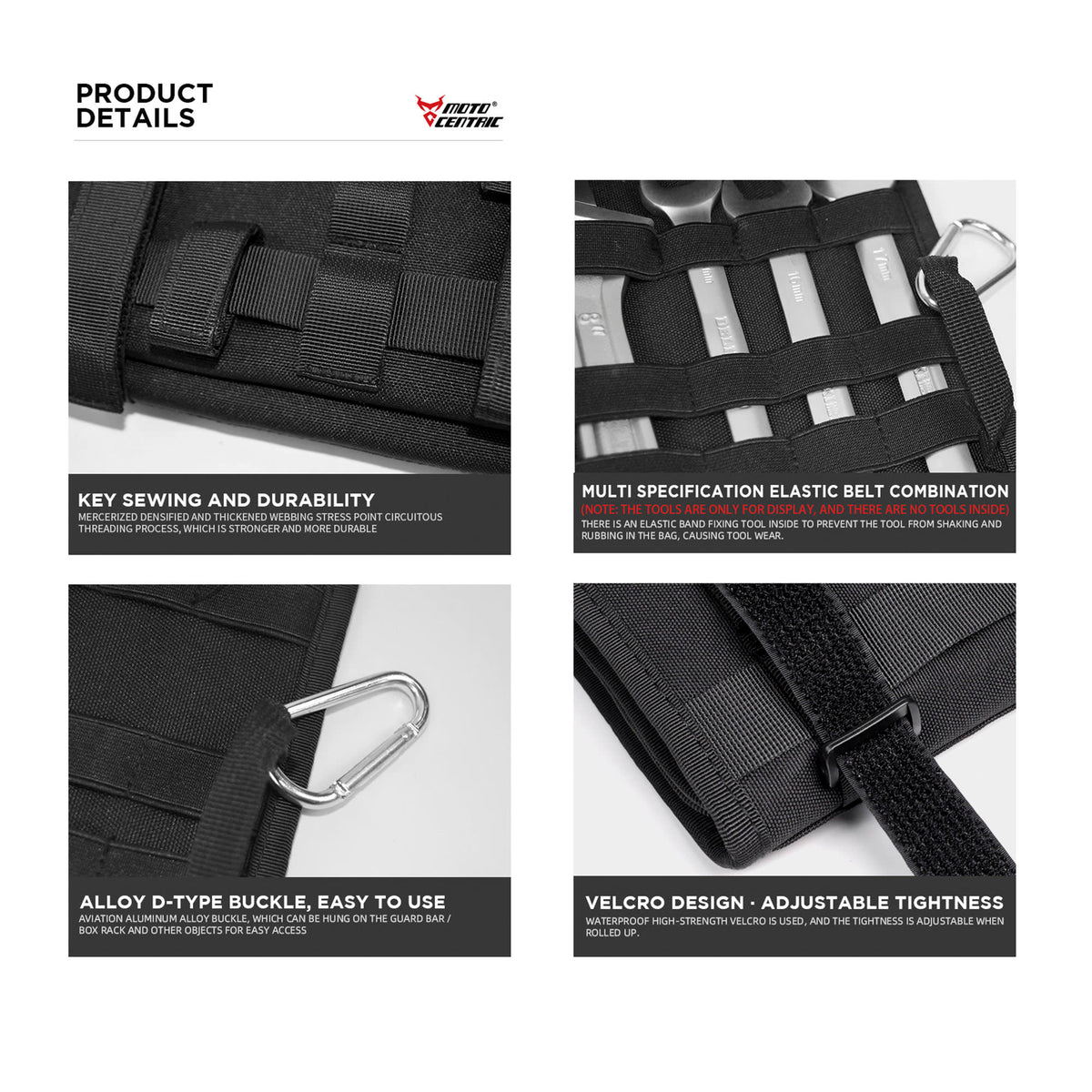 Bolso porta herramientas motocentric portatil para moto