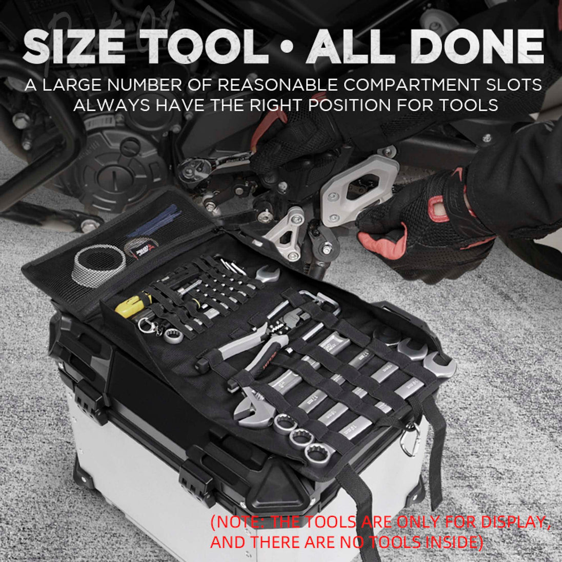 Bolso porta herramientas motocentric portatil para moto