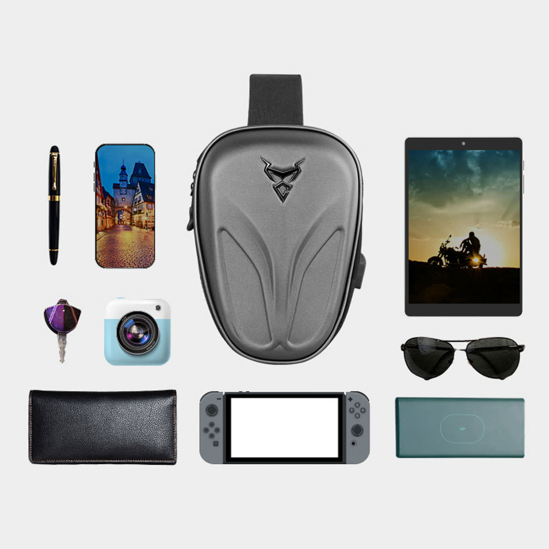 Bolso crossbody motocentric para moto 11-mc-0132 3,5 litros